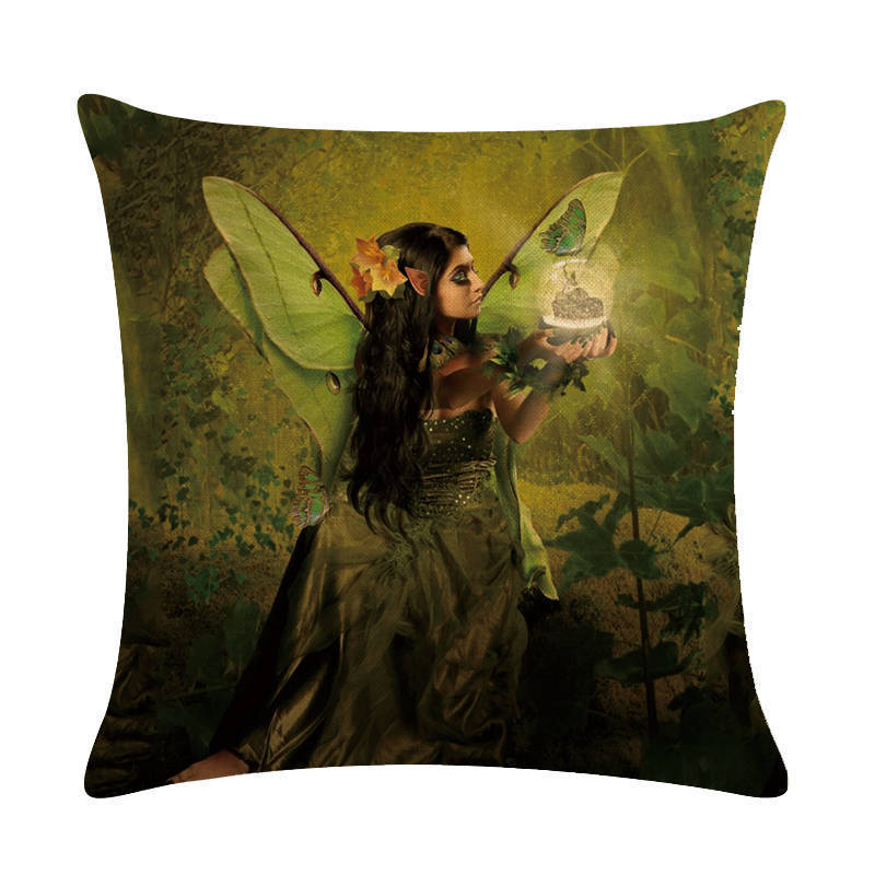 KTX-646931 Customizable 45x45cm Linen Cushion Cover with Digital Print Front and Plain Cotton Back