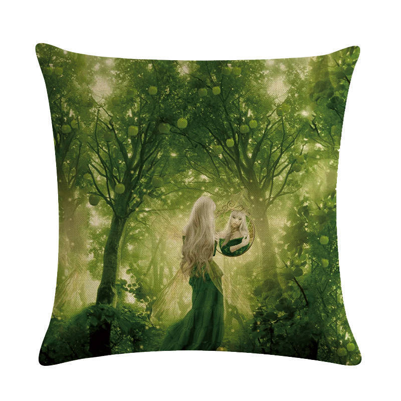 KTX-646931 Customizable 45x45cm Linen Cushion Cover with Digital Print Front and Plain Cotton Back
