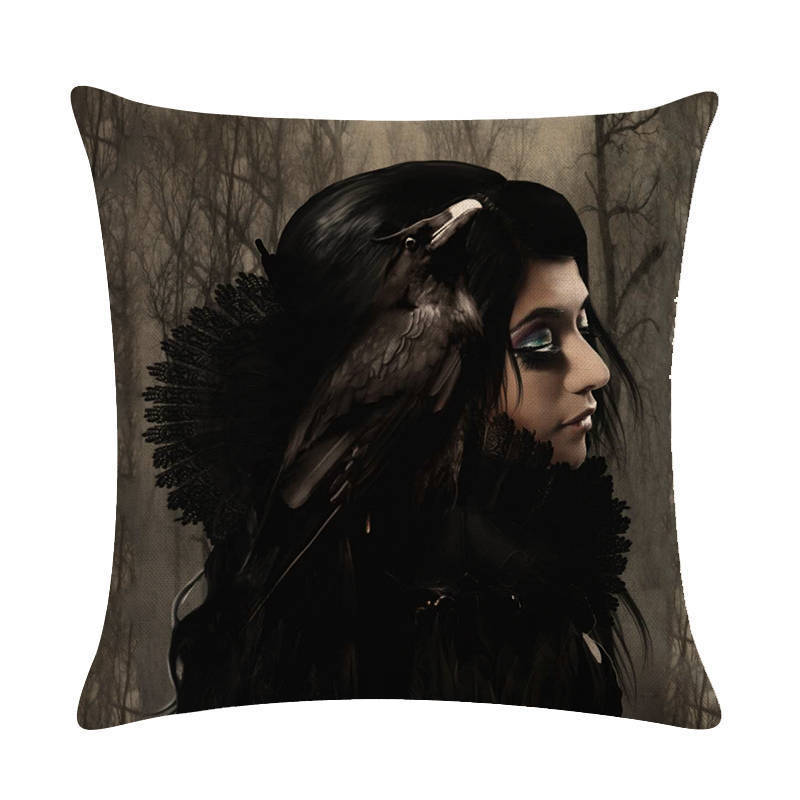 KTX-646931 Customizable 45x45cm Linen Cushion Cover with Digital Print Front and Plain Cotton Back