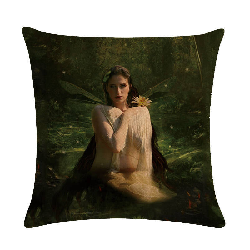 KTX-646931 Customizable 45x45cm Linen Cushion Cover with Digital Print Front and Plain Cotton Back