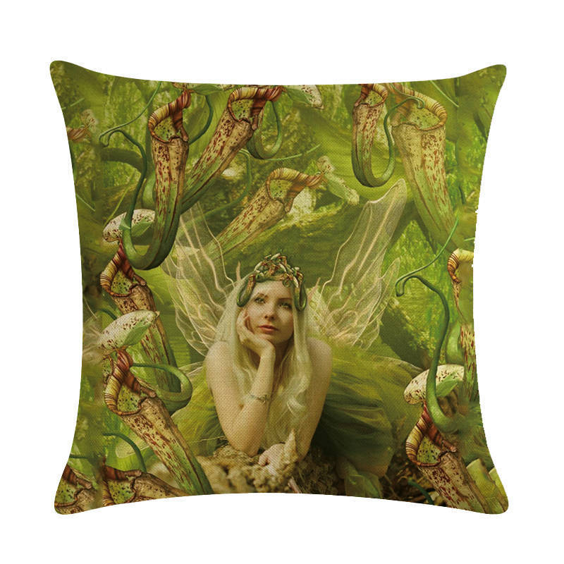 KTX-646931 Customizable 45x45cm Linen Cushion Cover with Digital Print Front and Plain Cotton Back