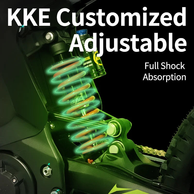 KTX-647187 72V 45Ah Electric Mountain Bike with 100KM/H Max Speed, Hydraulic Brakes, 150KM Range, Dual Batteries