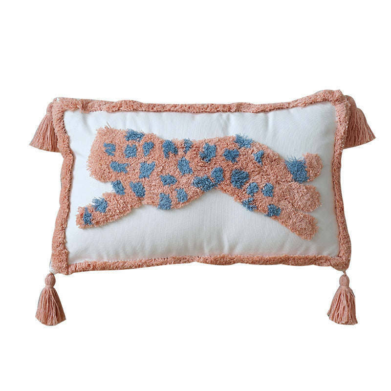 KTX-647251 Rainbow Tufted Pillowcase Collection - Embroidered Fashion Design in Multiple Sizes