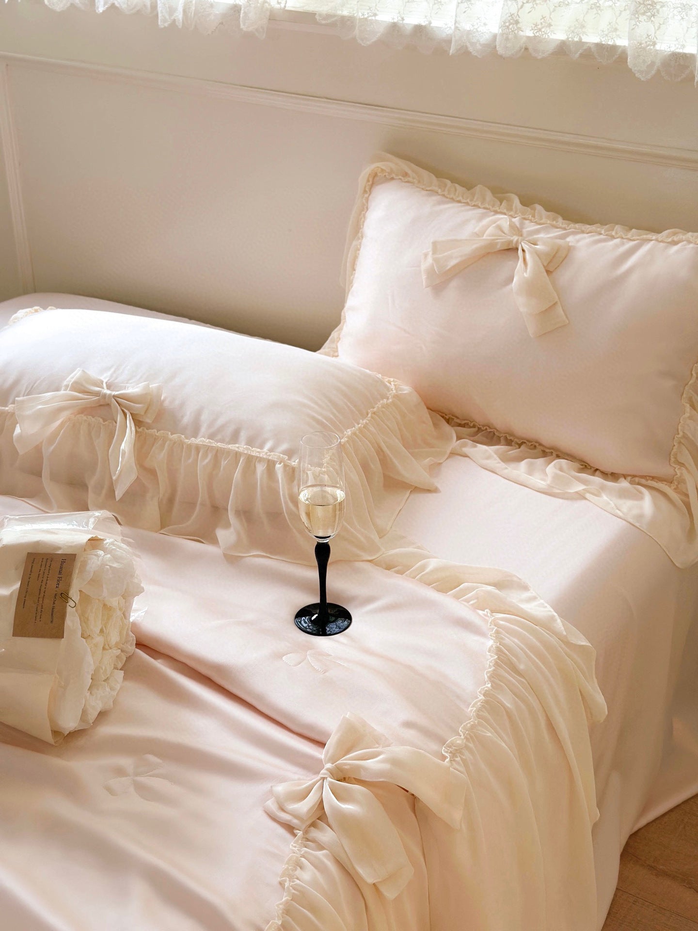 KTX-648403 Summer Cooling Duvet Set in Korean Style with Tencel Fabric and Ruffle Design