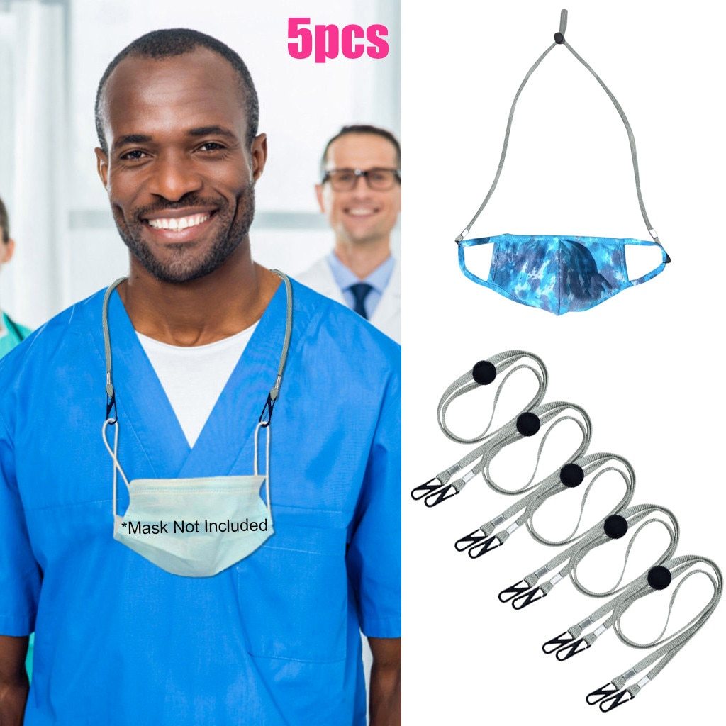 KTX-649235 Adjustable Windproof Mask Elastic Band Rope - 7MM Polyester Design