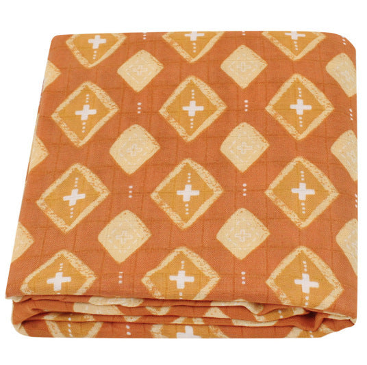 KTX-649235 Bamboo Cotton Gauze Baby Swaddling Blanket - Soft Colors and Fun Animal Patterns for All Seasons