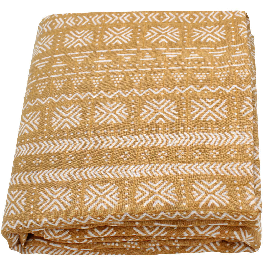 KTX-649235 Bamboo Cotton Gauze Baby Swaddling Blanket - Soft Colors and Fun Animal Patterns for All Seasons