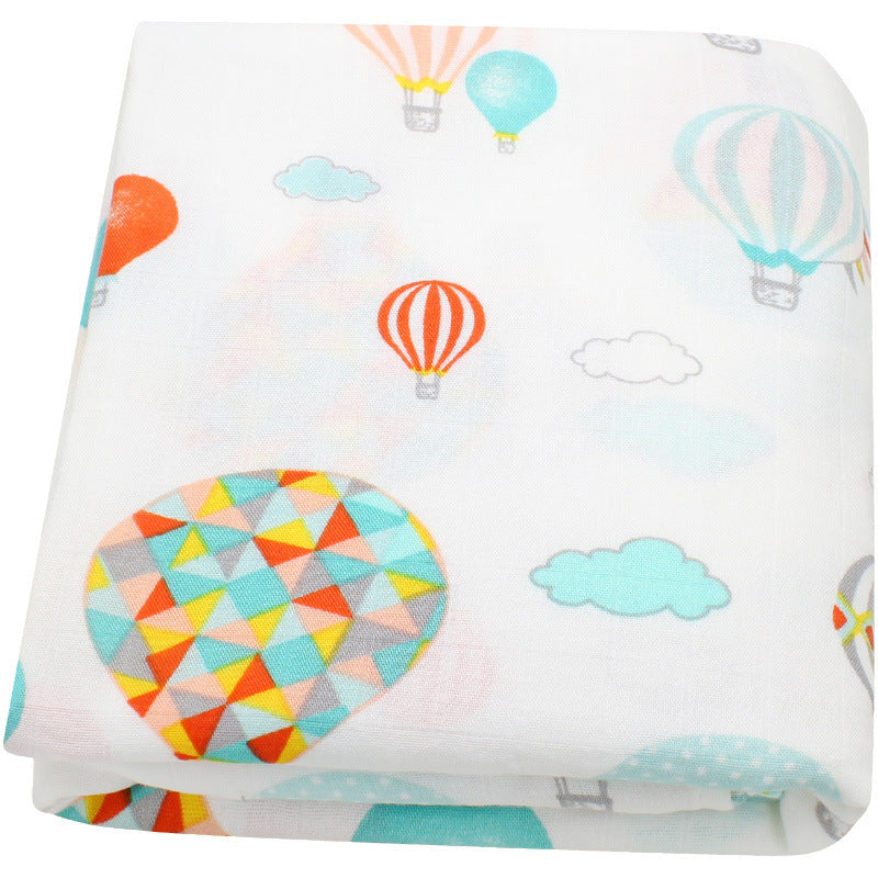 KTX-649235 Bamboo Cotton Gauze Baby Swaddling Blanket - Soft Colors and Fun Animal Patterns for All Seasons