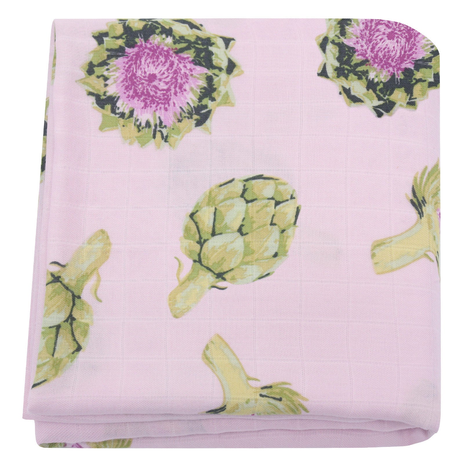 KTX-649235 Bamboo Cotton Gauze Baby Swaddling Blanket - Soft Colors and Fun Animal Patterns for All Seasons