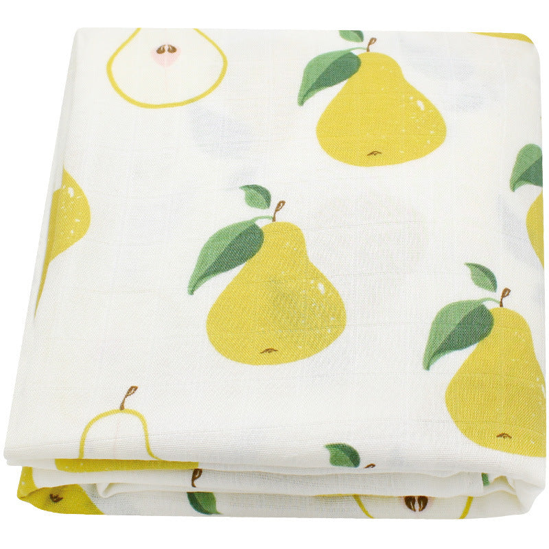 KTX-649235 Bamboo Cotton Gauze Baby Swaddling Blanket - Soft Colors and Fun Animal Patterns for All Seasons