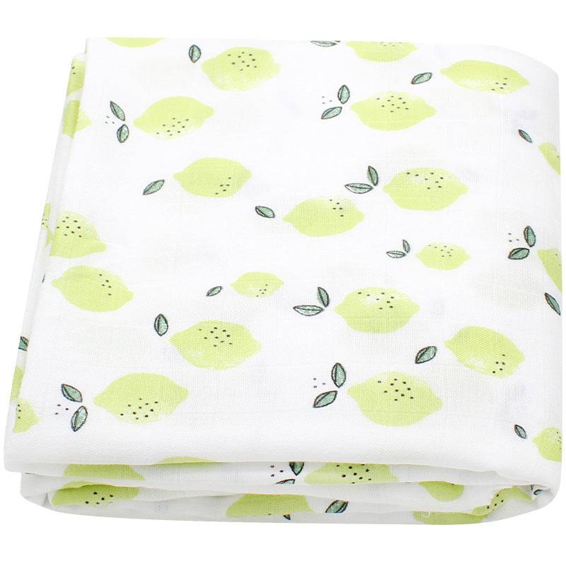 KTX-649235 Bamboo Cotton Gauze Baby Swaddling Blanket - Soft Colors and Fun Animal Patterns for All Seasons