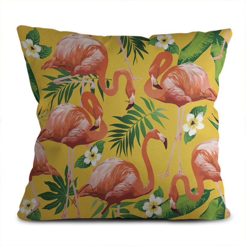 KTX-649235 Super Soft Square Pillowcase in Short Plush Linen Peach Skin - 45cm x 45cm for Sofa, Bed, and Car Use