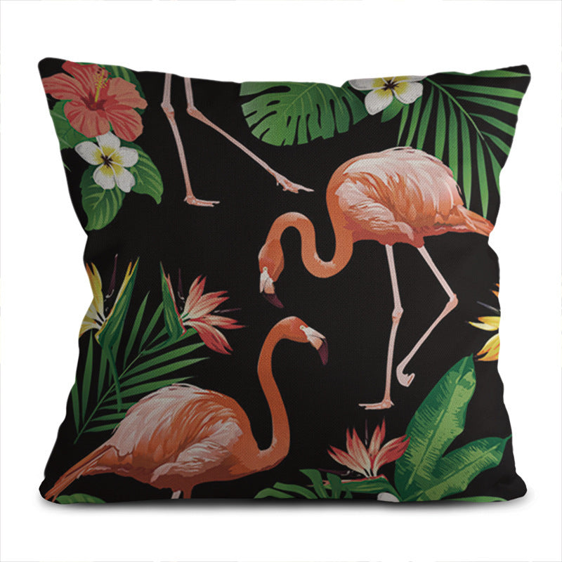 KTX-649235 Super Soft Square Pillowcase in Short Plush Linen Peach Skin - 45cm x 45cm for Sofa, Bed, and Car Use