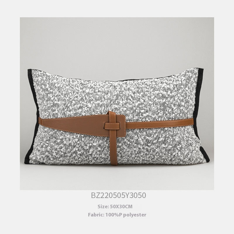 KTX-649363 Brown and Orange Light Luxury Pillow Case Set - Various Sizes and Styles for Modern Living Rooms