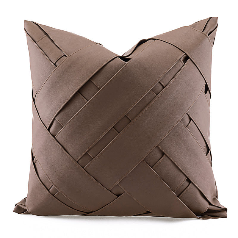 KTX-649363 Brown and Orange Light Luxury Pillow Case Set - Various Sizes and Styles for Modern Living Rooms