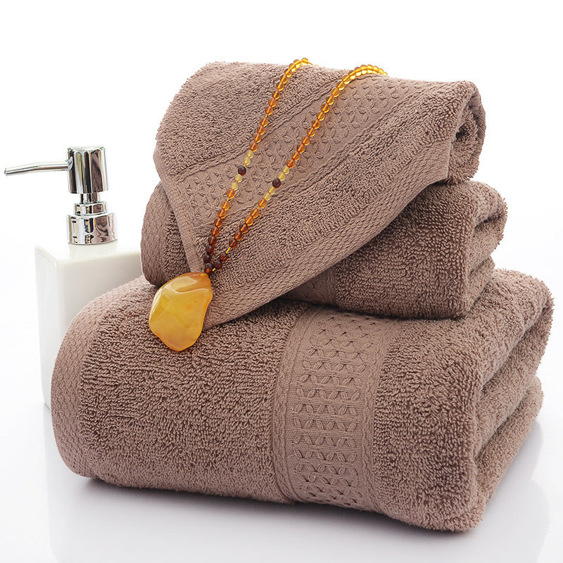 KTX-650131 Three-Piece Cotton Bath Towel Set with Siro Yarn Technology