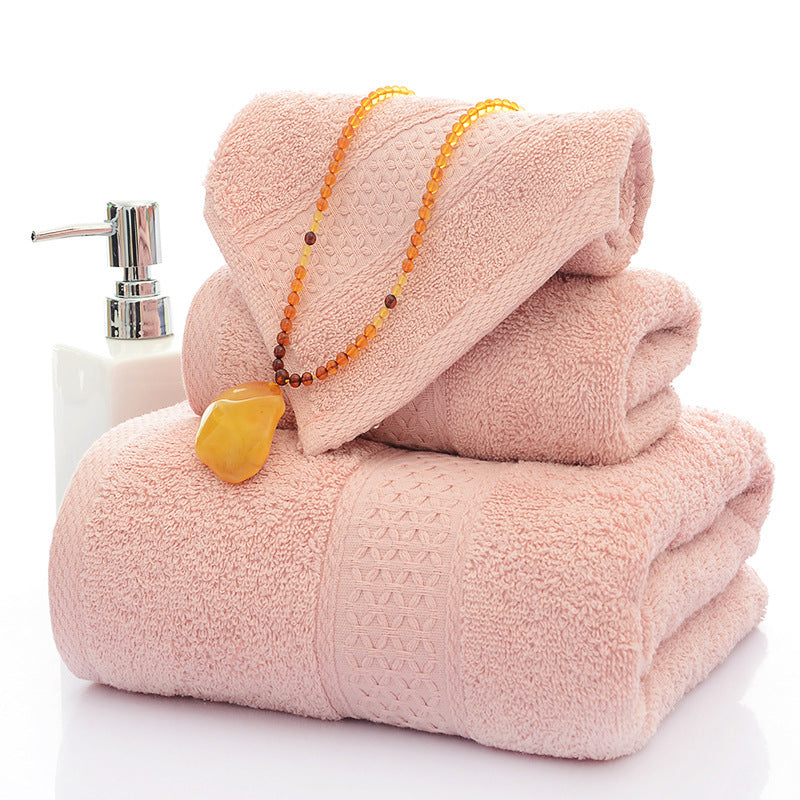 KTX-650131 Three-Piece Cotton Bath Towel Set with Siro Yarn Technology