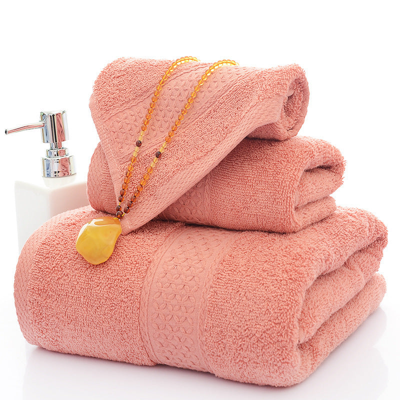 KTX-650131 Three-Piece Cotton Bath Towel Set with Siro Yarn Technology