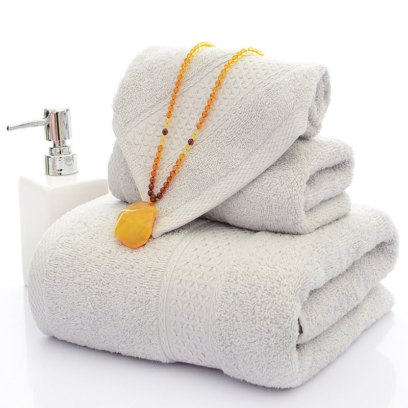 KTX-650131 Three-Piece Cotton Bath Towel Set with Siro Yarn Technology