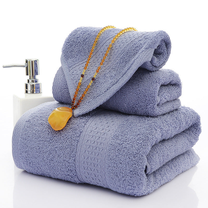 KTX-650131 Three-Piece Cotton Bath Towel Set with Siro Yarn Technology