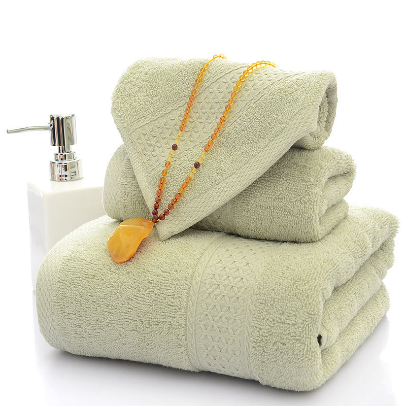 KTX-650131 Three-Piece Cotton Bath Towel Set with Siro Yarn Technology