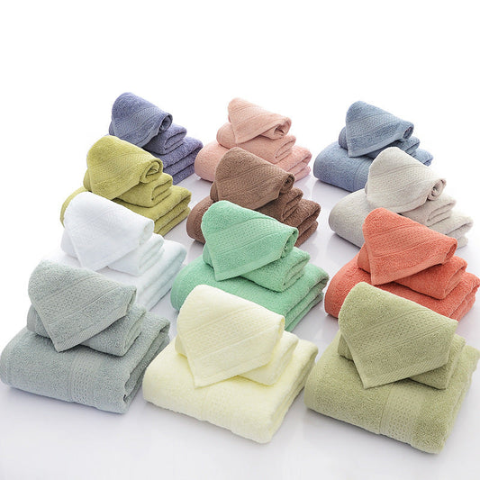 KTX-650131 Three-Piece Cotton Bath Towel Set with Siro Yarn Technology