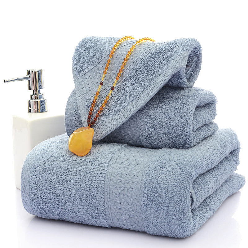 KTX-650131 Three-Piece Cotton Bath Towel Set with Siro Yarn Technology