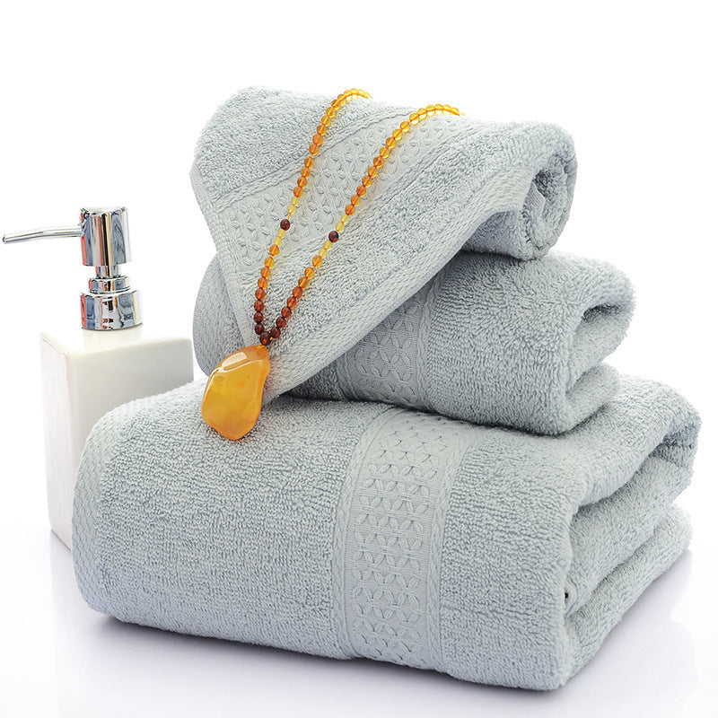 KTX-650131 Three-Piece Cotton Bath Towel Set with Siro Yarn Technology