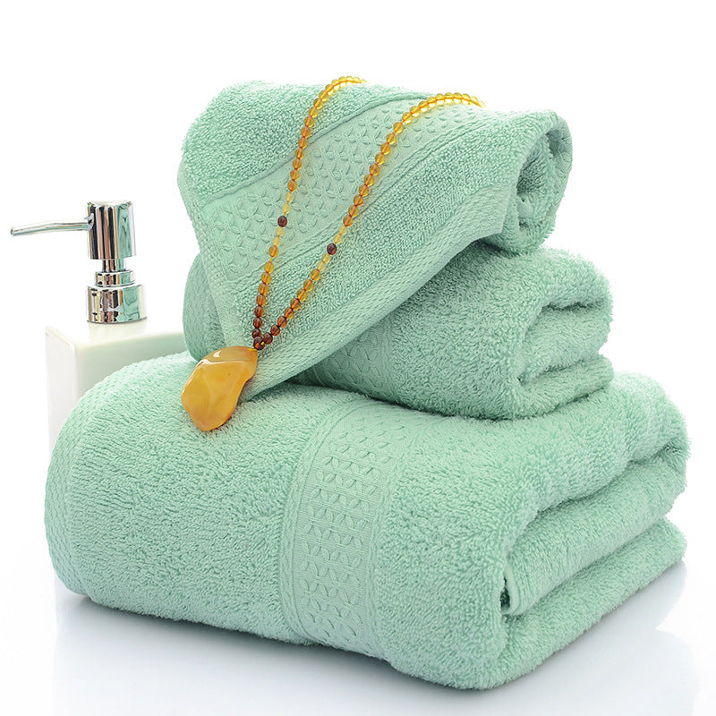 KTX-650131 Three-Piece Cotton Bath Towel Set with Siro Yarn Technology