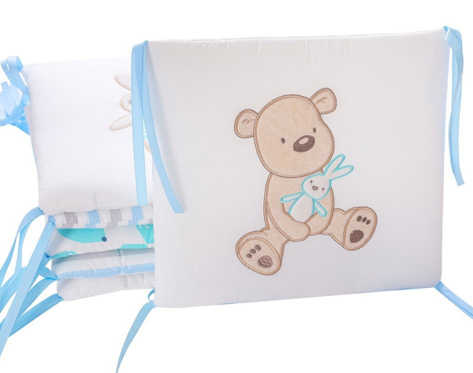 KTX-651539 Baby Bear and Rabbit Cotton Bed Fence Set - 6 Pieces, 30cm Each