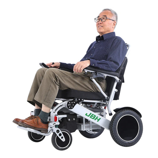KTX-651731 Lightweight Folding Electric Wheelchair with 20km Range and Dual Motors, CE Certified