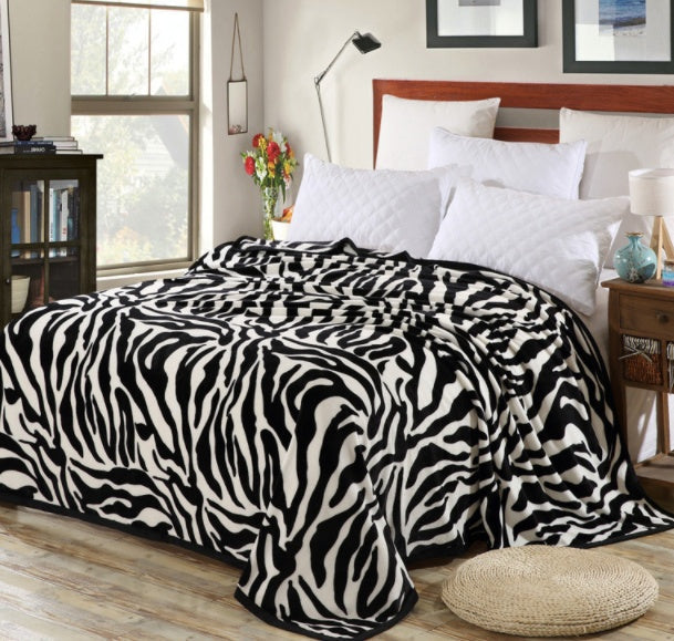 KTX-652691 Cloud Mink Down Flannel Coral Fleece Blanket - Soft, Warm, Dual-Purpose, Multiple Designs Available