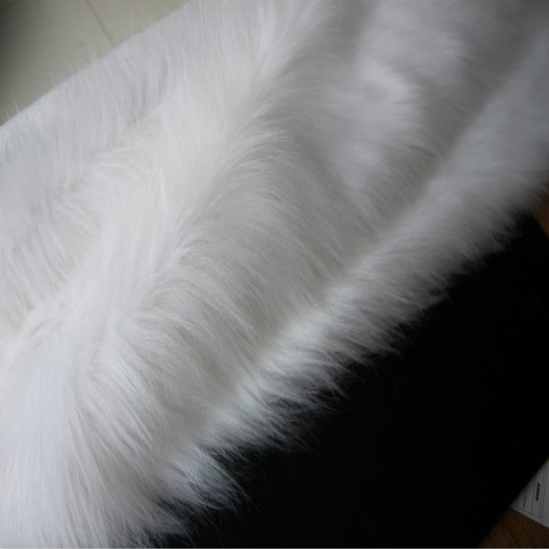 KTX-652691 Plush White Decorative Blanket for All Genders, Soft Viscose Fabric, Thick Design