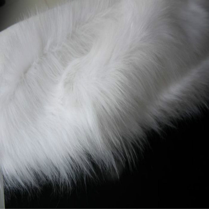 KTX-652691 Plush White Decorative Blanket for All Genders, Soft Viscose Fabric, Thick Design