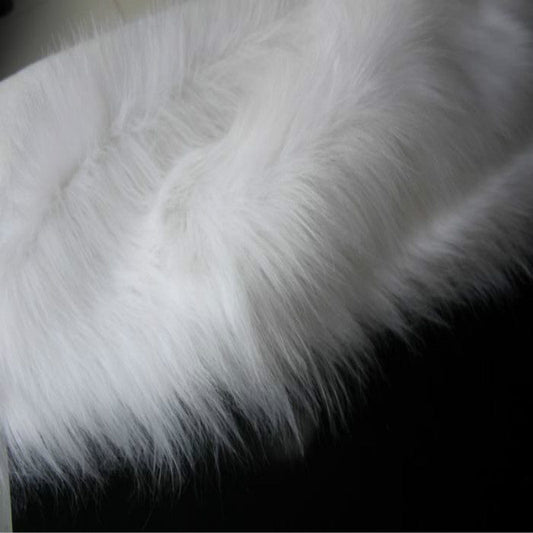 KTX-652691 Plush White Decorative Blanket for All Genders, Soft Viscose Fabric, Thick Design