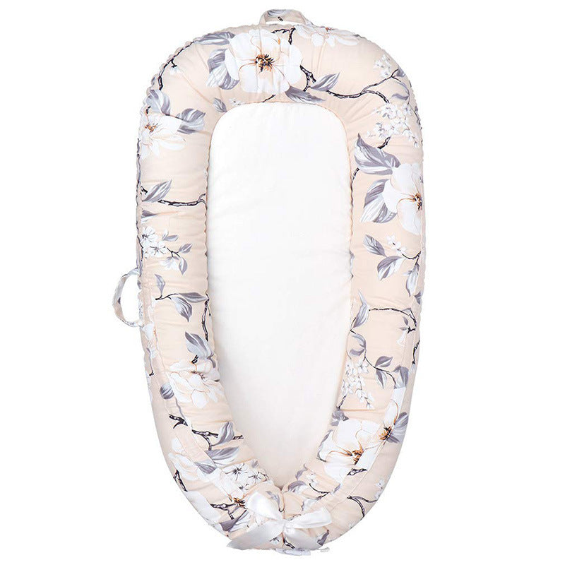 KTX-652691 Portable Washable Crib Middle Bed for Infants, All-Season Cotton Fabric, 80 x 50 cm