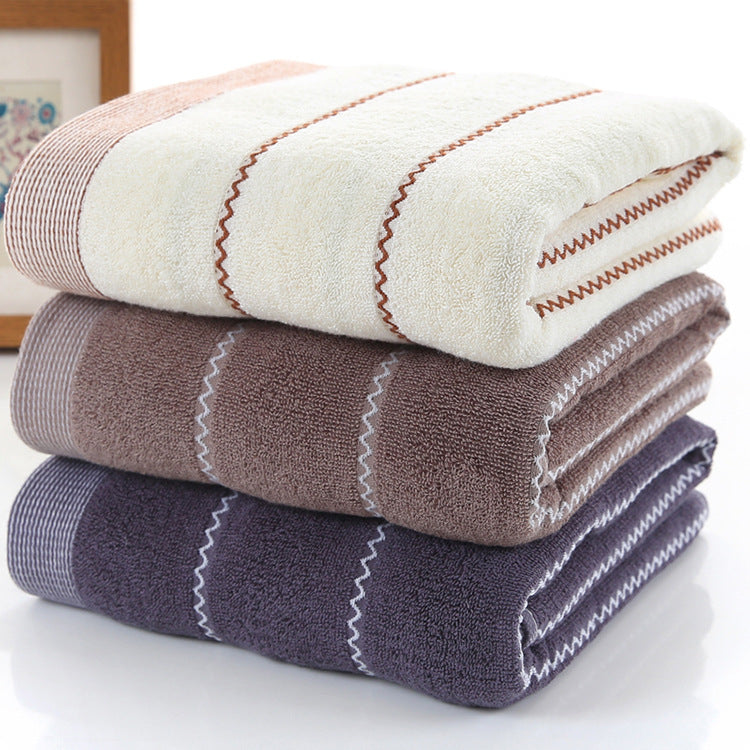 KTX-654739 Embroidered Cotton Towel - Soft, Absorbent, 100% Cotton with Jacquard Design