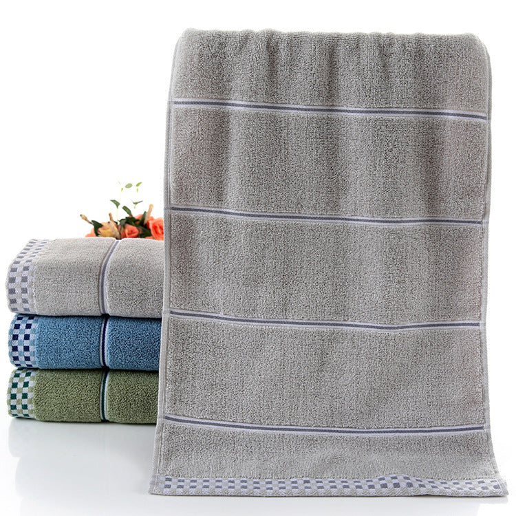 KTX-654739 Embroidered Cotton Towel - Soft, Absorbent, 100% Cotton with Jacquard Design