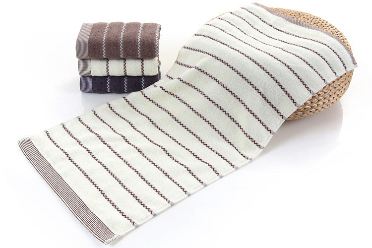 KTX-654739 Embroidered Cotton Towel - Soft, Absorbent, 100% Cotton with Jacquard Design