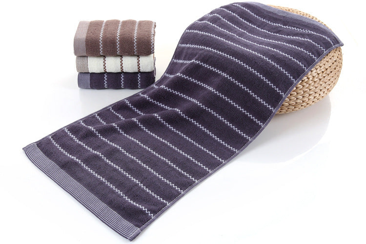 KTX-654739 Embroidered Cotton Towel - Soft, Absorbent, 100% Cotton with Jacquard Design