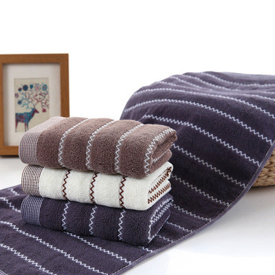 KTX-654739 Embroidered Cotton Towel - Soft, Absorbent, 100% Cotton with Jacquard Design