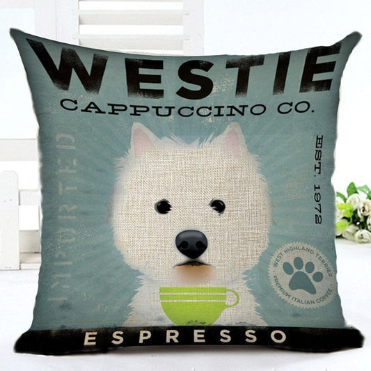 KTX-656211 Cartoon Design Cotton Linen Pillowcase 45x45CM