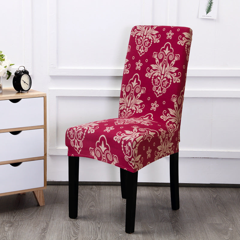 KTX-657363 Chinese Classical Floral Stretch Chair Cover in Polyester/Spandex for Home and Commercial Use
