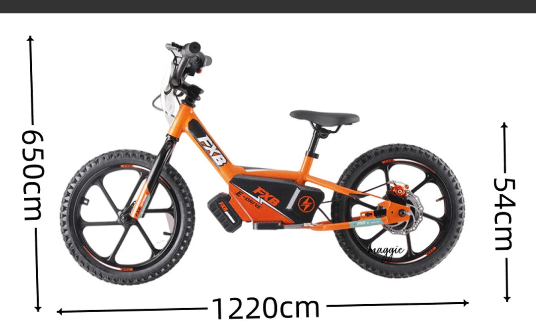 KTX-657875 Children's 16" Electric Balance Bike with 350W Motor and 36V Lithium Battery for Ages 5-12