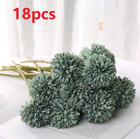 KTX-658387 Dandelion and Chrysanthemum Silk Flower Bouquet for Home Decor and Photography Props