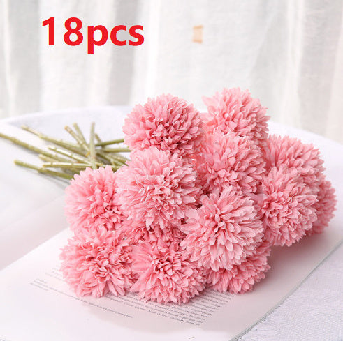 KTX-658387 Dandelion and Chrysanthemum Silk Flower Bouquet for Home Decor and Photography Props