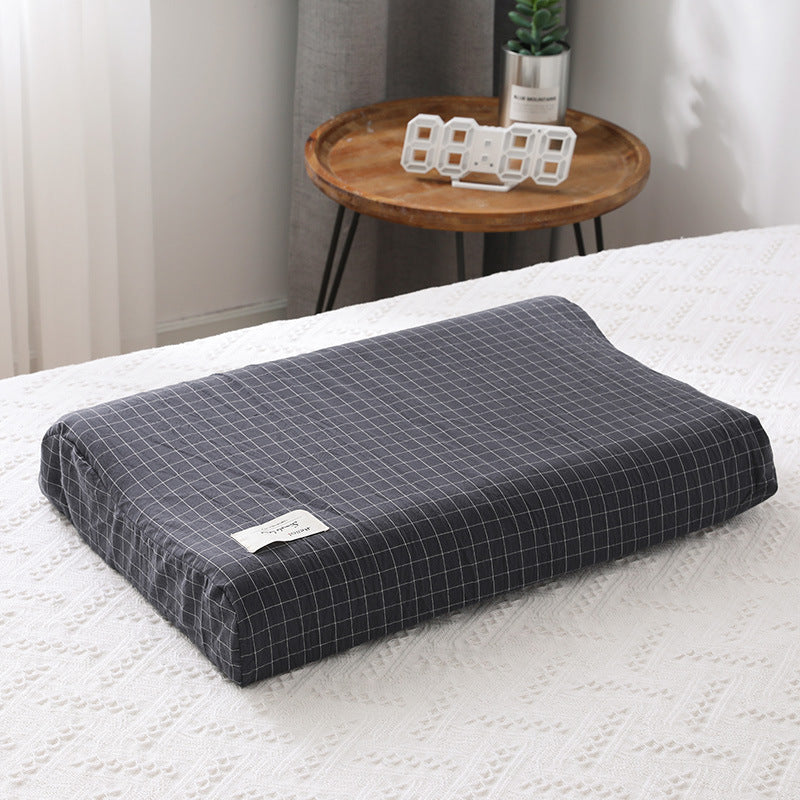 KTX-658771 Washed Cotton Latex Pillowcase in Elegant Designs, Skin-Friendly and Soft