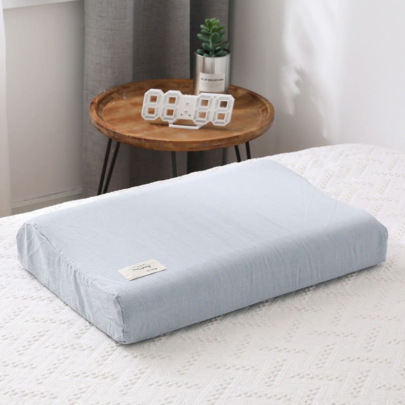 KTX-658771 Washed Cotton Latex Pillowcase in Elegant Designs, Skin-Friendly and Soft