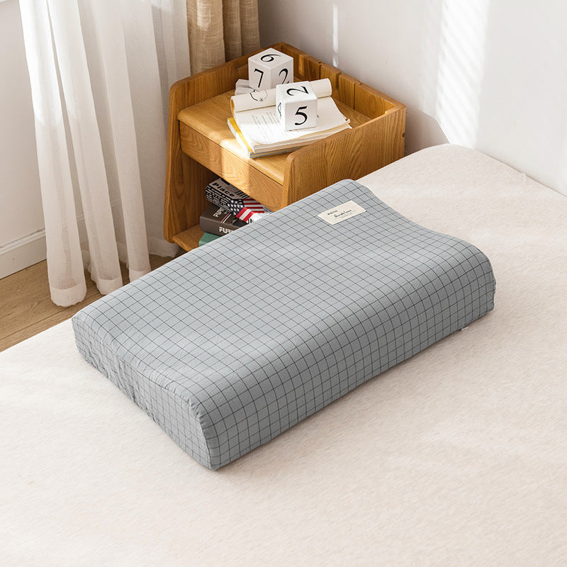 KTX-658771 Washed Cotton Latex Pillowcase in Elegant Designs, Skin-Friendly and Soft