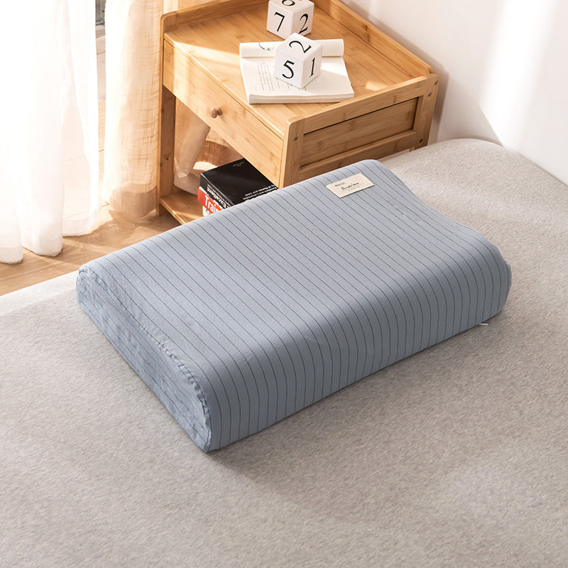 KTX-658771 Washed Cotton Latex Pillowcase in Elegant Designs, Skin-Friendly and Soft